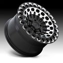 Black Rhino Labyrinth Gloss Black Milled Custom Truck Wheels 2